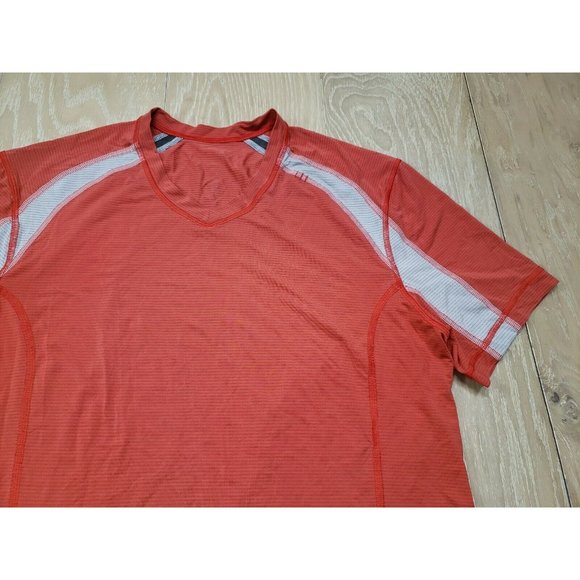 Lululemon Large Gym T Shirt Performance Vent Mesh Panels Stretch Rust Color - Picture 5 of 7